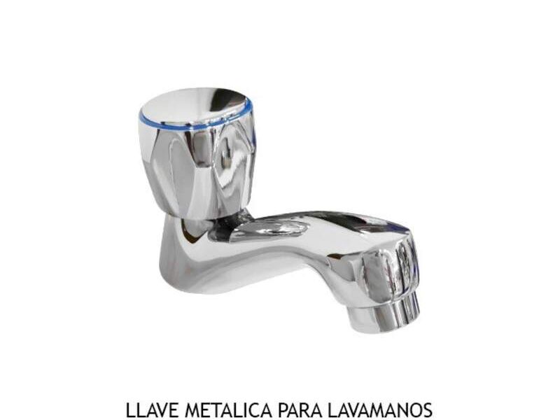 LLAVE PARA LAVAMANOS METALICA CROMADA