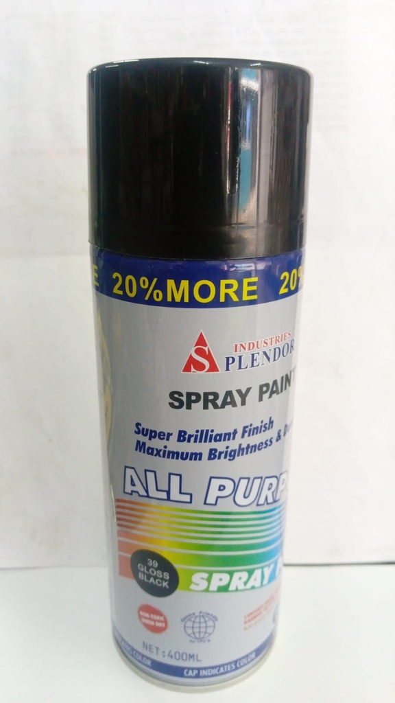 PINTURA EN SPRAY COLOR NEGRO BRILLANTE  (UNI.)