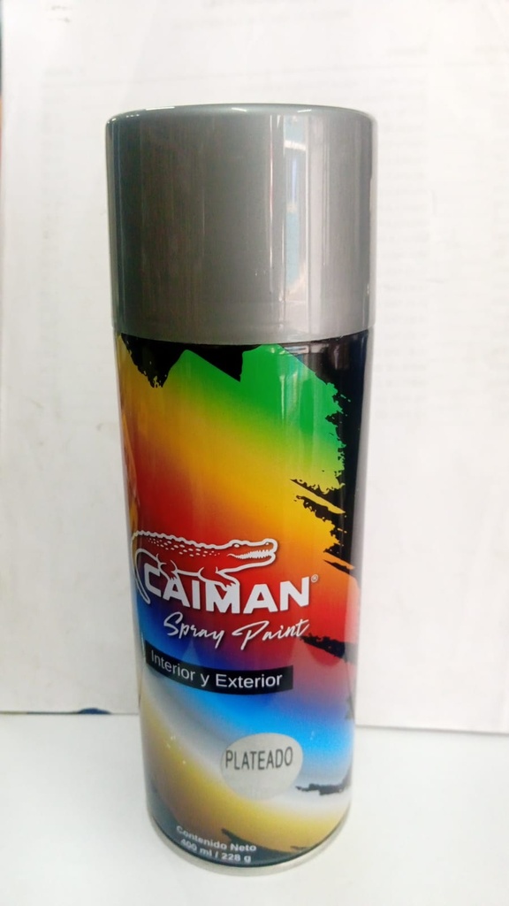 PINTURA EN SPRAY COLOR PLATEADO  CAIMAN (UNI.)