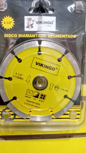 [D021] DISCO DIAMANTADO SEGMENTADO 4 1/2 VIKINGO PLG (UNI)