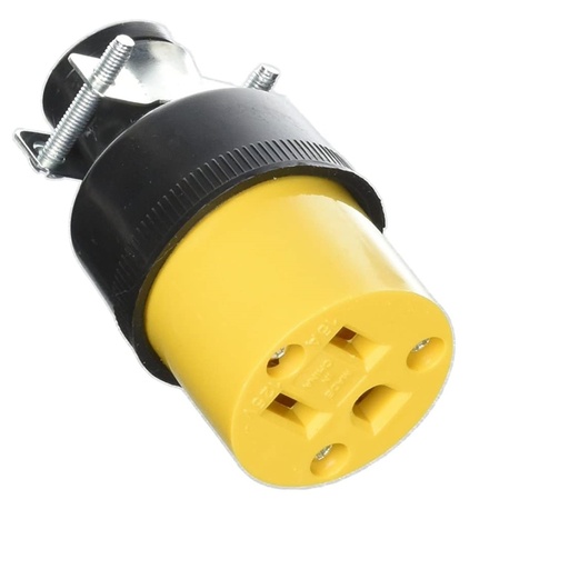 [E013] ESPIGA ELEC.HEMBRA AMARILLA (UNI.)