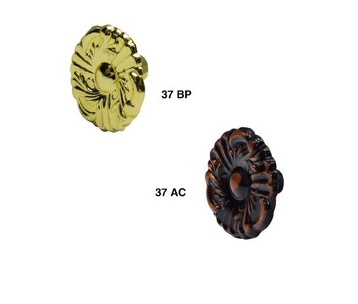 [2711] HALADOR METALICO BOTON COBRE ANTIGUO