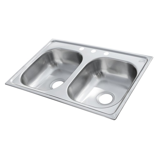 [L302] LAVATRASTOS 2DEP ACERO INOX. 84X56 COMBO