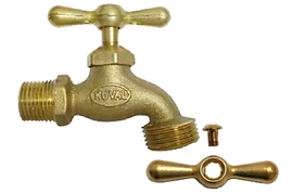 [2577] LLAVE DE CHORRO DE 1/2 DORADO METAL