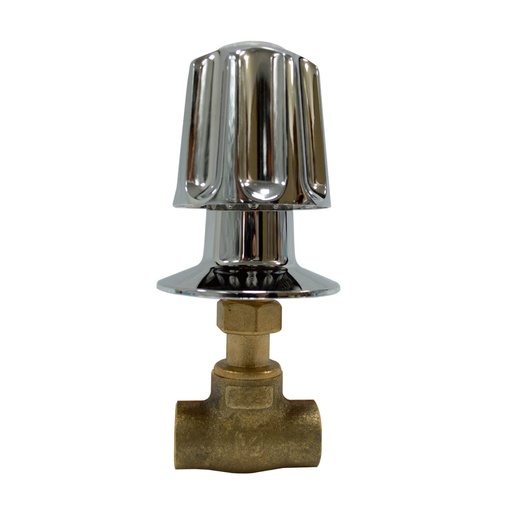 [L039] LLAVE PARA DUCHA DE BRONCE CUELLO LARGO CROMADA KUVAL