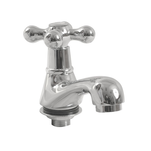 [L103] LLAVE PARA LAVAMANOS EN CRUZ METAL CROMADA 1/2"