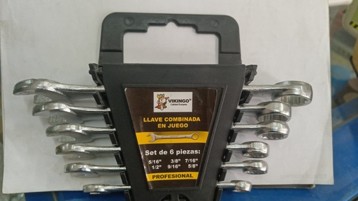 [VK0282] LLAVES COMBINADAS EN JGO. 6 PZAS DE 9 MM (SET)