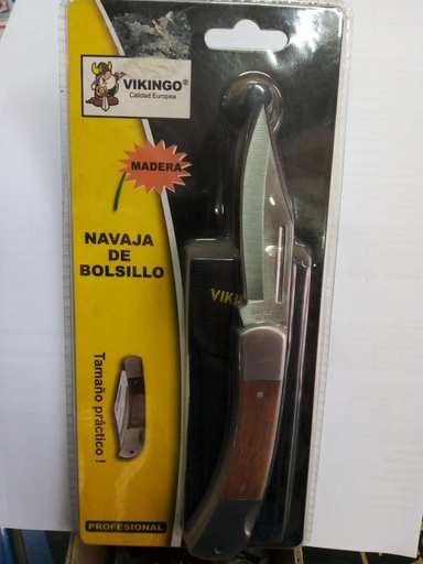 [N019] NAVAJA DE BOLSILLO MANGO MADERA C/ESTUCHE