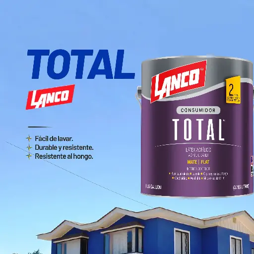 [P261] PINTURA TOTAL LATEX JADE MARCA LANCO X GALON