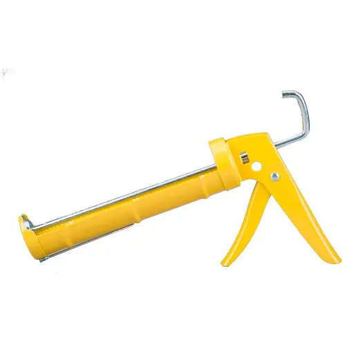 [P070] PISTOLA PARA SILICON 9" REFORZADA AMARILLA